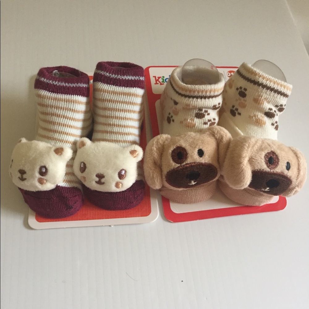 3D Baby 2 Pack Socks NWT